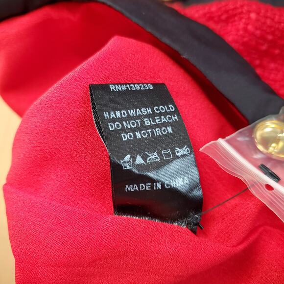 Tuckernuck Pomander Place Coco Tweed Bow Mini Dress Red Black Size Medium NEW - Picture 11 of 11